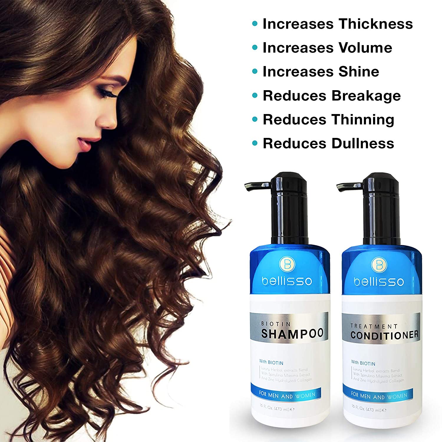 Bellisso Biotin Shampoo and Treatment Conditioner