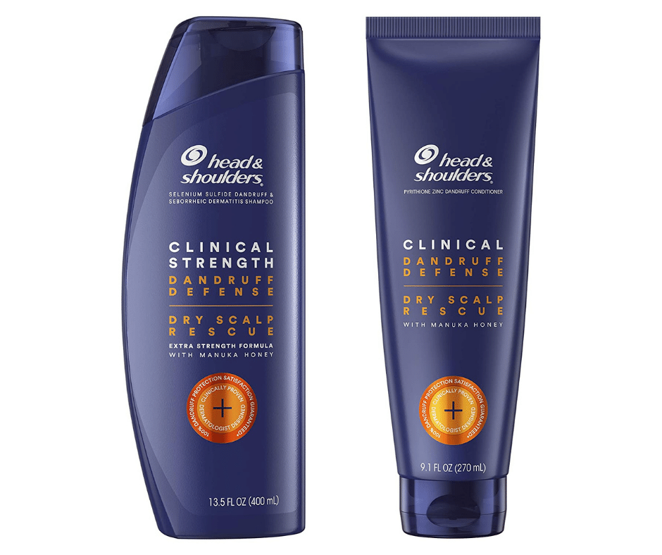 Head & Shoulders Anti-Dandruff Shampoo and Conditioner Set, Clinical Strength, Dry Scalp Rescue with Manuka Honey