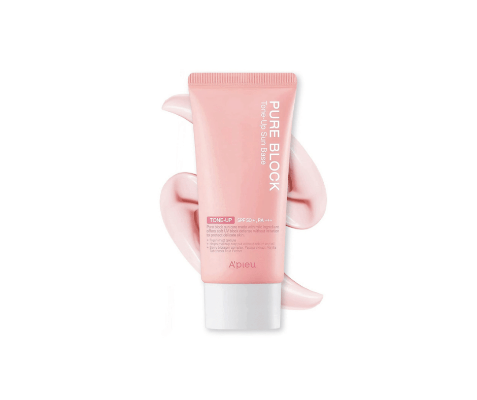 A'PIEU Pure Block Tone Up Sunscreen Base SPF50+/PA+++ 50ml | Tone-Up Reef Safe Korean Sunscreen for Makeup Base